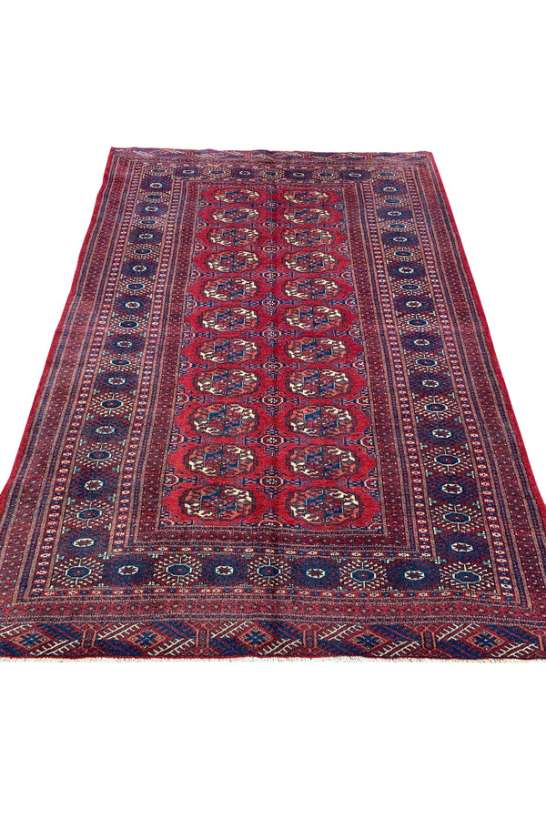 AUTHENTIC HAND KNOTTED PAKISTANI BOKHARA JHALDAR WOOL AREA RUG 6.2 X 4.2 FT (473 GER)