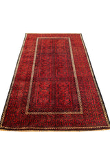 AUTHENTIC HAND KNOTTED ZAIDAN BALOUH WOOL AREA RUG 5.10 X 3.6 FT (590 GER)