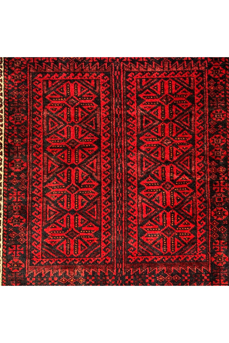 AUTHENTIC HAND KNOTTED ZAIDAN BALOUH WOOL AREA RUG 5.10 X 3.6 FT (590 GER)