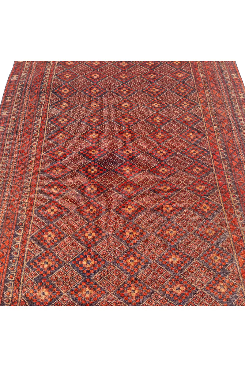 VINTAGE MASHWANI RUG 4.3 x 3.1 FT