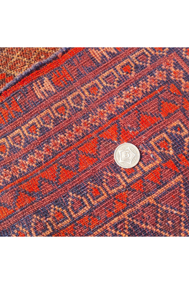 VINTAGE MASHWANI RUG 4.3 x 3.1 FT