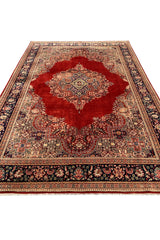 AUTHENTIC HAND KNOTTED VINTAGE QIRMOUN WOOL AREA RUG 10.4 X 6.11 FT (449 GER)