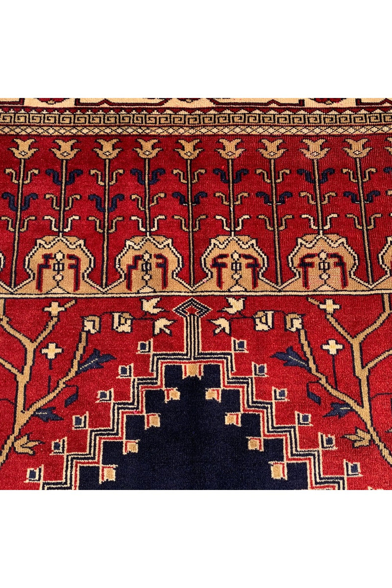 AUTHENTIC HAND KNOTTED VINTAGE PAKISTANI BOKHARA JHALDAR WOOL AREA RUG 6.2 X 4.2 FT (579 GER)