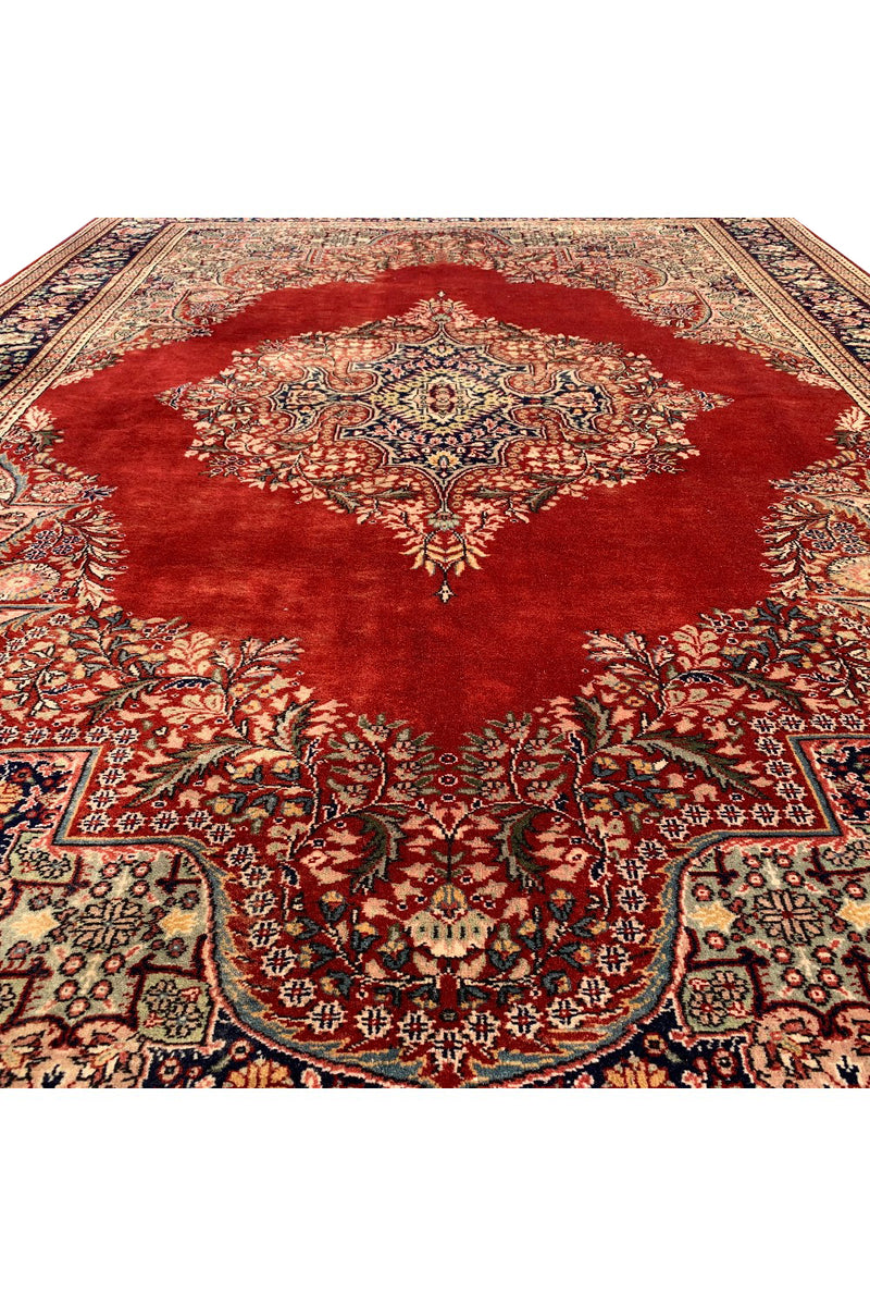 AUTHENTIC HAND KNOTTED VINTAGE QIRMOUN WOOL AREA RUG 10.4 X 6.11 FT (449 GER)