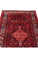 AUTHENTIC HAND KNOTTED VINTAGE HAMIDOUN WOOL AREA RUG 7.0 X 4.8 FT (476 GER)