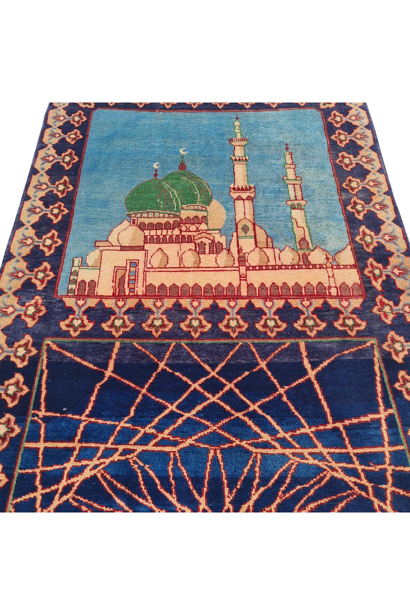 VINTAGE MAZAR SHARIF RUG 4.3 x 2.10 FT