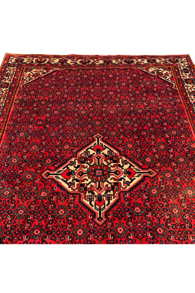 AUTHENTIC HAND KNOTTED VINTAGE HAMIDOUN WOOL AREA RUG 9.7 X 6.8 FT (452 GER)