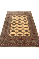 AUTHENTIC HAND KNOTTED VINTAGE PAKISTANI BOKHARA JHALDAR WOOL AREA RUG 5.9 X 4.3 FT (598 GER)