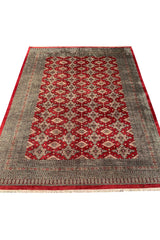 AUTHENTIC HAND KNOTTED VINTAGE PAKISTANI BOKHARA JHALDAR WOOL AREA RUG 10.8 X 8.2 FT (1301 GER)