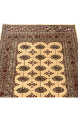 AUTHENTIC HAND KNOTTED VINTAGE PAKISTANI BOKHARA JHALDAR WOOL AREA RUG 5.9 X 4.3 FT (598 GER)