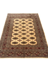 AUTHENTIC HAND KNOTTED VINTAGE PAKISTANI BOKHARA JHALDAR WOOL AREA RUG 5.9 X 4.3 FT (598 GER)