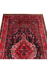 AUTHENTIC HAND KNOTTED VINTAGE HAMIDOUN WOOL AREA RUG 7.6 X 4.5 FT (482 GER)