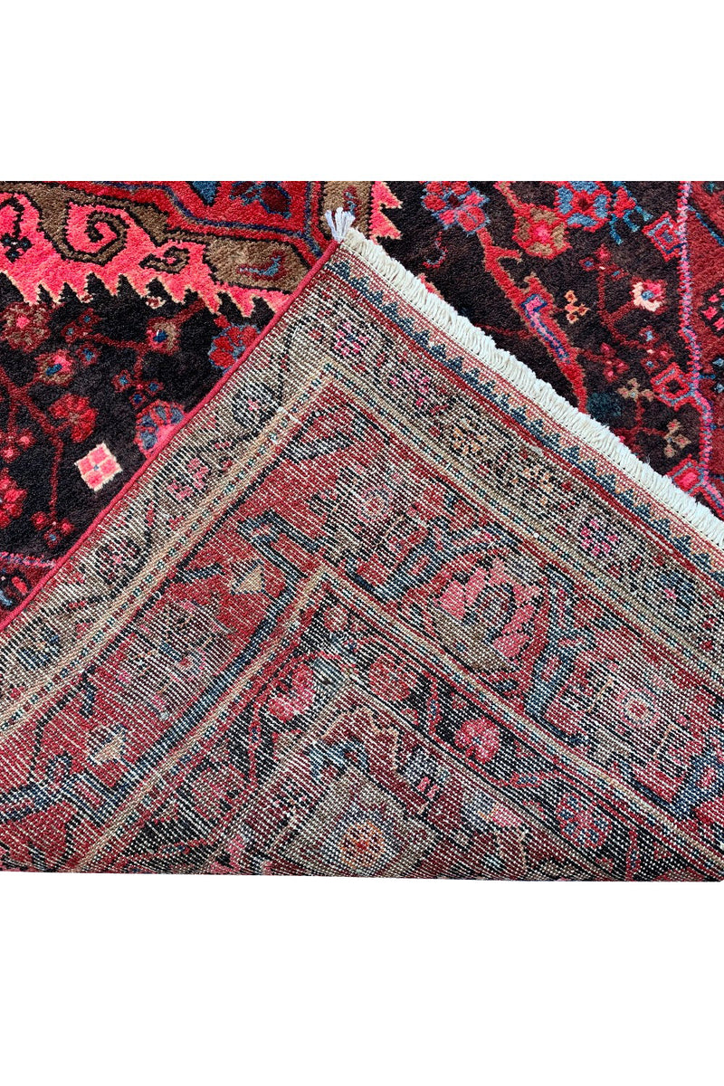 AUTHENTIC HAND KNOTTED VINTAGE HAMIDOUN WOOL AREA RUG 7.6 X 4.5 FT (482 GER)