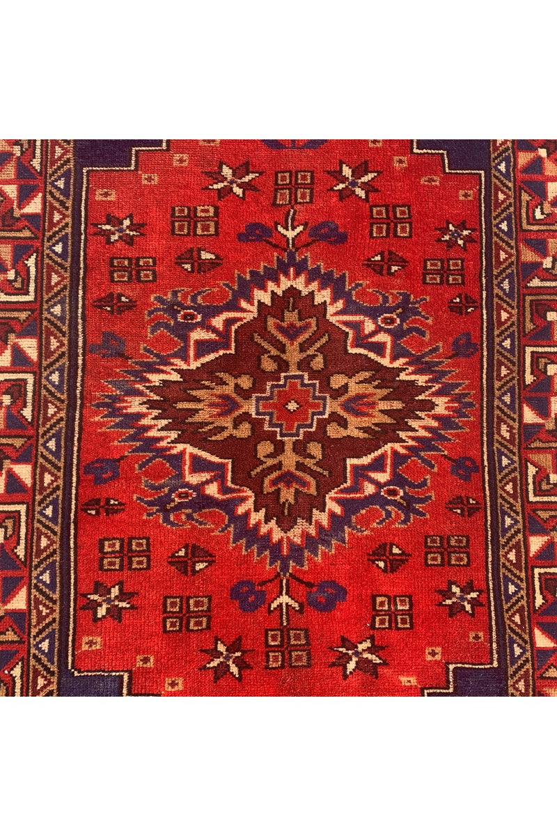 AUTHENTIC HAND KNOTTED VINTAGE TURKISH WOOL AREA RUG 5.9 X 3.2 FT (599 GER)