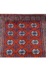 AUTHENTIC HAND KNOTTED VINTAGE BOKHARA JHALDAR WOOL AREA RUG 6.3 X 4.3 FT (483 GER)