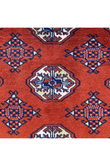 AUTHENTIC HAND KNOTTED VINTAGE BOKHARA JHALDAR WOOL AREA RUG 6.3 X 4.3 FT (483 GER)