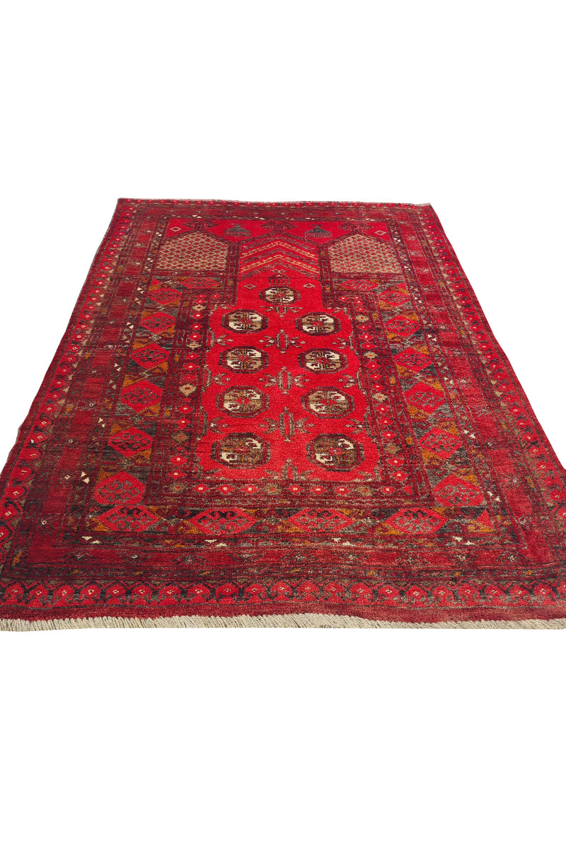 VINTAGE DOWLATABAD RUG 3.8 x 2.7 FT