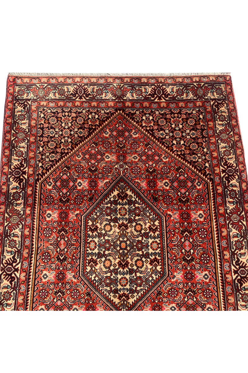 AUTHENTIC HAND KNOTTED VINTAGE BIJOUR WOOL AREA RUG 5.2 X 3.6 FT (601 GER)