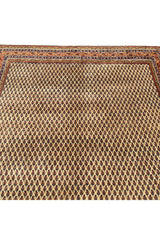 AUTHENTIC HAND KNOTTED VINTAGE BADAM GUL WOOL AREA RUG 9.8 X 6.5 FT (459 GER)