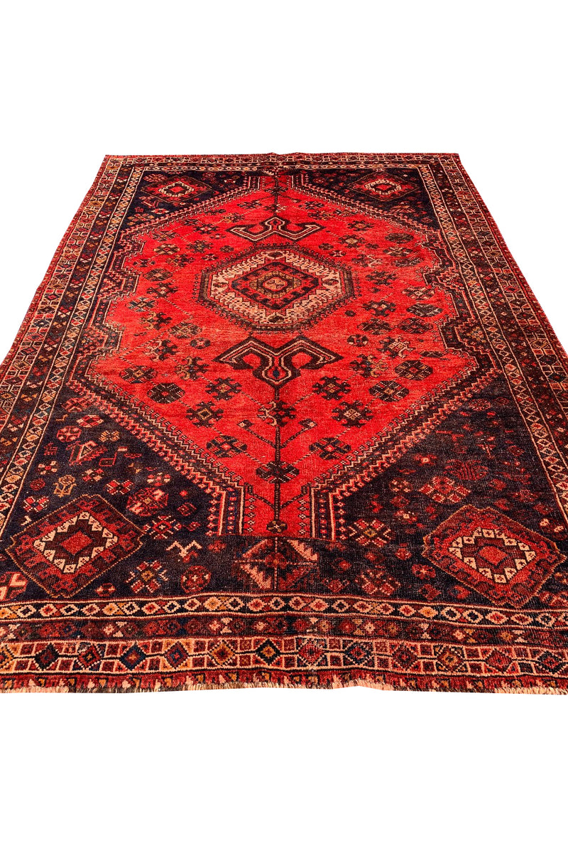 AUTHENTIC HAND KNOTTED ANTIQUE SHRZ WOOL AREA RUG 9.6 X 6.6 FT (460 GER)