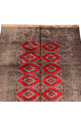 AUTHENTIC HAND KNOTTED VINTAGE PAKISTANI BOKHARA JHALDAR WOOL AREA RUG 6.1 X 4.0 FT (581 GER)