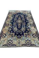 AUTHENTIC HAND KNOTTED VINTAGE QIRMOUN WOOL AREA RUG 7.4 X 4.4 FT (465 GER)