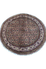 AUTHENTIC HAND KNOTTED BIJOUR ROUND WOOL AREA RUG 6.6 X 6.5 FT (701 GER)