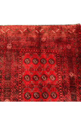 AUTHENTIC HAND KNOTTED VINTAGE AFGHAN TURKMEN WOOL AREA RUG 5.10 X 4.1 FT (575 GER)