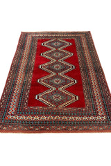 AUTHENTIC HAND KNOTTED VINTAGE PAKISTANI BOKHARA JHALDAR WOOL AREA RUG 6.1 X 4.3 FT (607 GER)