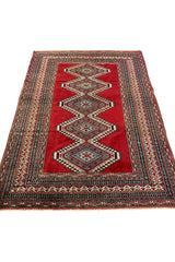 AUTHENTIC HAND KNOTTED VINTAGE PAKISTANI BOKHARA JHALDAR WOOL AREA RUG 6.1 X 4.3 FT (607 GER)