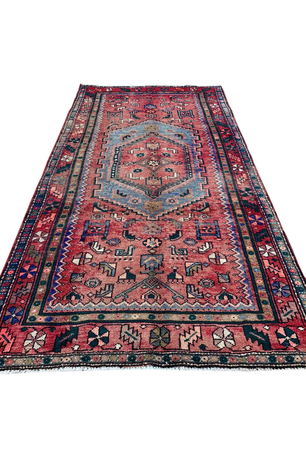 AUTHENTIC HAND KNOTTED VINTAGE HAMIDOUN WOOL AREA RUG 6.10 X 3.6 FT (492 GER)