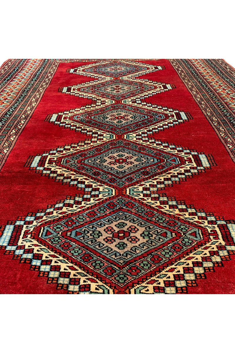 AUTHENTIC HAND KNOTTED VINTAGE PAKISTANI BOKHARA JHALDAR WOOL AREA RUG 6.1 X 4.3 FT (607 GER)