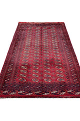 AUTHENTIC HAND KNOTTED VINTAGE PAKISTANI BOKHARA JHALDAR WOOL AREA RUG 7.10 X 5.1 FT (474 GER)