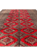 AUTHENTIC HAND KNOTTED VINTAGE PAKISTANI BOKHARA JHALDAR WOOL AREA RUG 6.1 X 4.0 FT (581 GER)