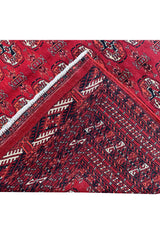 AUTHENTIC HAND KNOTTED VINTAGE PAKISTANI BOKHARA JHALDAR WOOL AREA RUG 7.10 X 5.1 FT (474 GER)