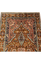 AUTHENTIC HAND KNOTTED VINTAGE TABREEZ PICTORIAL WOOL AREA RUG 5.4 X 3.2 FT (610 GER)