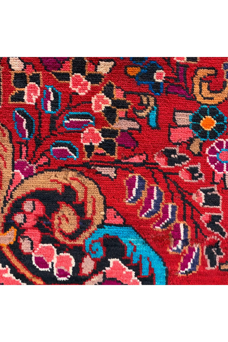 AUTHENTIC HAND KNOTTED VINTAGE HAMIDOUN WOOL AREA RUG 7.6 X 5.8 FT (490 GER)