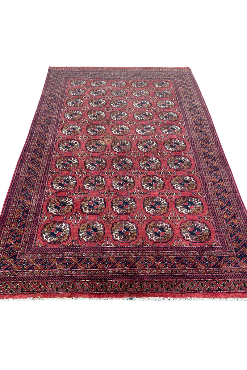 AUTHENTIC HAND KNOTTED PAKISTANI BOKHARA JHALDAR WOOL AREA RUG 7.10 X 5.0 FT (511 GER)