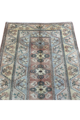 AUTHENTIC HAND KNOTTED VINTAGE TURKISH WOOL AREA RUG 6.7 X 4.3 FT (495 GER)