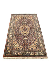 AUTHENTIC HAND KNOTTED VINTAGE BIJOUR WOOL AREA RUG 5.3 X 3.1 FT (612 GER)