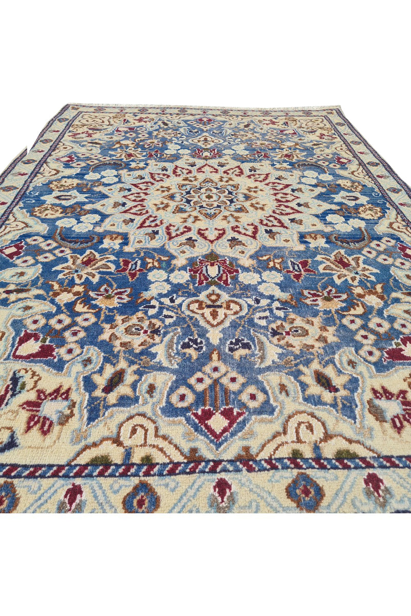 VINTAGE NAEEN RUG 4.5 X 3.0 FT