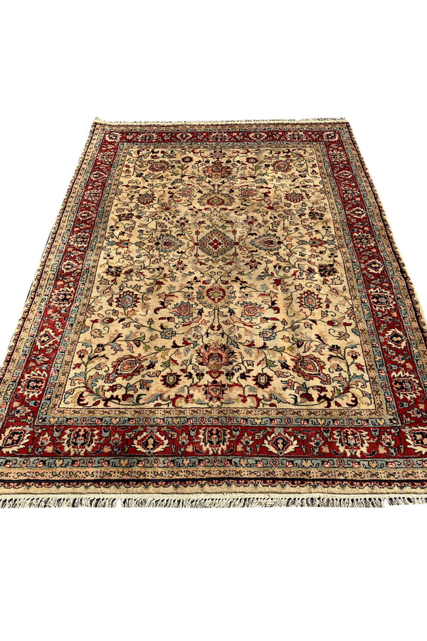 AUTHENTIC HAND KNOTTED TABREEZ WOOL AREA RUG 7.9 X 5.6 FT (561 GER)