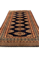 AUTHENTIC HAND KNOTTED VINTAGE PAKISTANI BOKHARA JHALDAR WOOL AREA RUG 5.4 X 3.1 FT (614 GER)