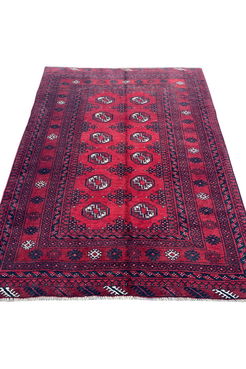 AUTHENTIC HAND KNOTTED VINTAGE HAMIDOUN WOOL AREA RUG 6.1 X 4.6 FT (498 GER)