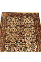 AUTHENTIC HAND KNOTTED VINTAGE INDO WOOL AREA RUG 5.11 X 4.1 FT (582 GER)