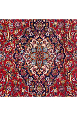 Authentic Hand Knotted Vintage Qashoun Wool Area Rug 10.8 X 6.6 Ft (357 Ger)