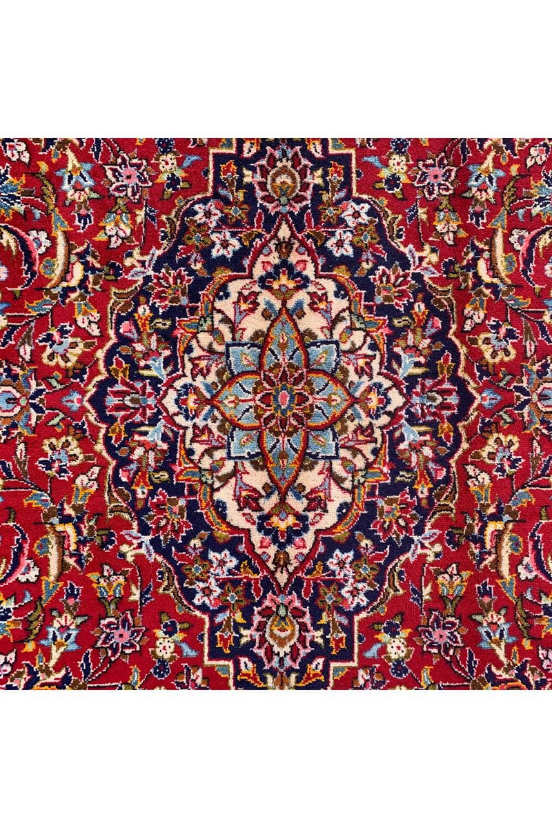 Authentic Hand Knotted Vintage Qashoun Wool Area Rug 10.8 X 6.6 Ft (357 Ger)