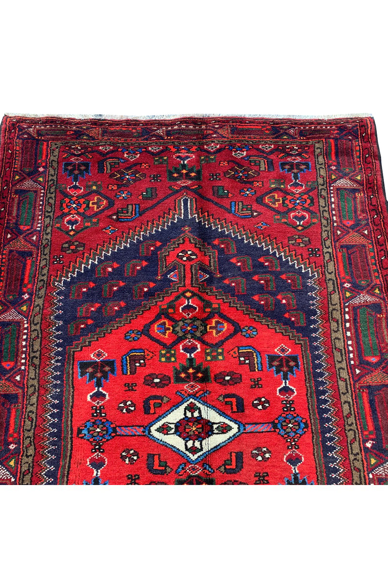 AUTHENTIC HAND KNOTTED VINTAGE HAMIDOUN WOOL AREA RUG 6.9 X 4.4 FT (504 GER)