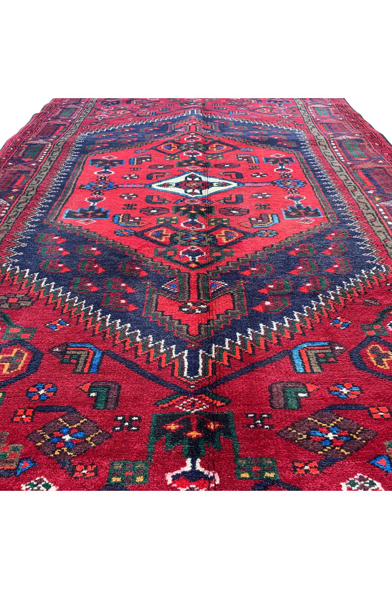 AUTHENTIC HAND KNOTTED VINTAGE HAMIDOUN WOOL AREA RUG 6.9 X 4.4 FT (504 GER)