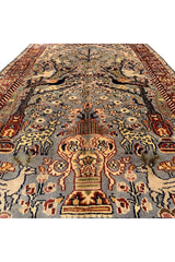 AUTHENTIC HAND KNOTTED VINTAGE TREE OF LIFE PICTORIAL WOOL AREA RUG 5.5 X 3.1 FT (622 GER)